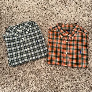 Two Ralph Lauren button up longsleeve boys shirt size 4